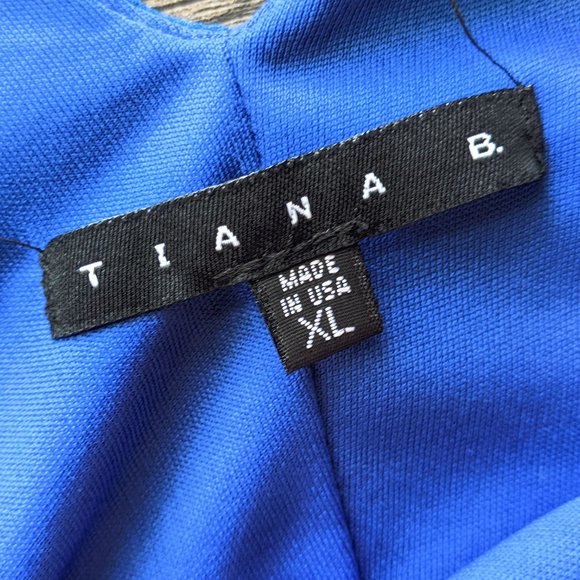 NWT Tiana B Royal Blue Sleeveless Maxi Dress with Ruffle, XL - Picture 10 of 13